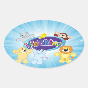 Webkinz: Come in and Play Ovaler Aufkleber