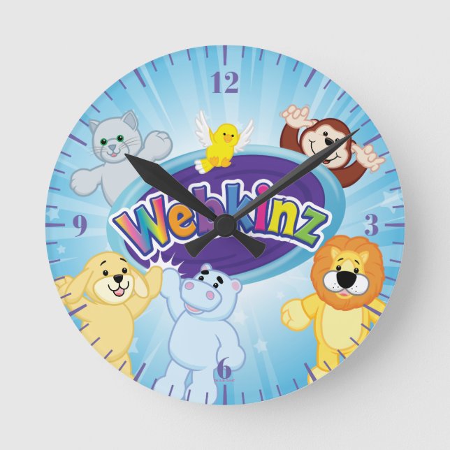 Webkinz: Come in and Play Runde Wanduhr (Vorderseite)
