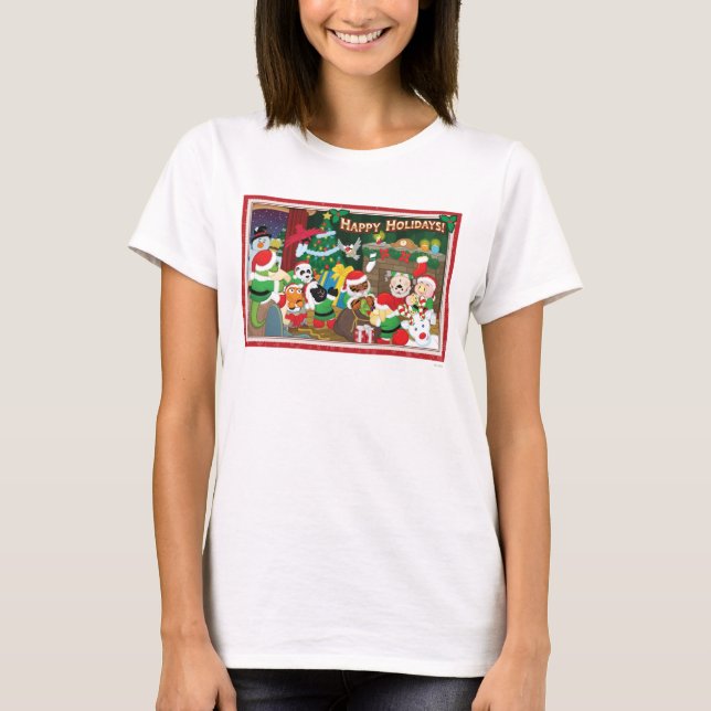 Webkinz frohe Feiertage! T-Shirt (Vorderseite)