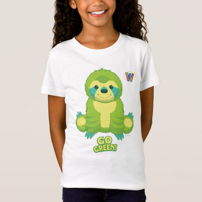 Webkinz gehen Muster grünes T-Shirt (Vorderseite)