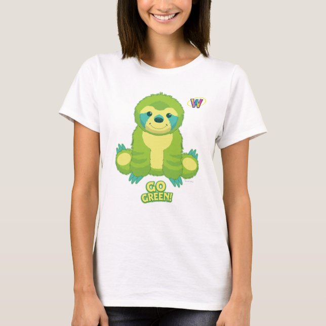 Webkinz gehen Muster grünes T-Shirt (Vorderseite)