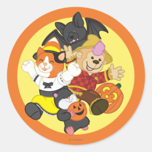 Webkinz Halloween Pets Moon Runder Aufkleber