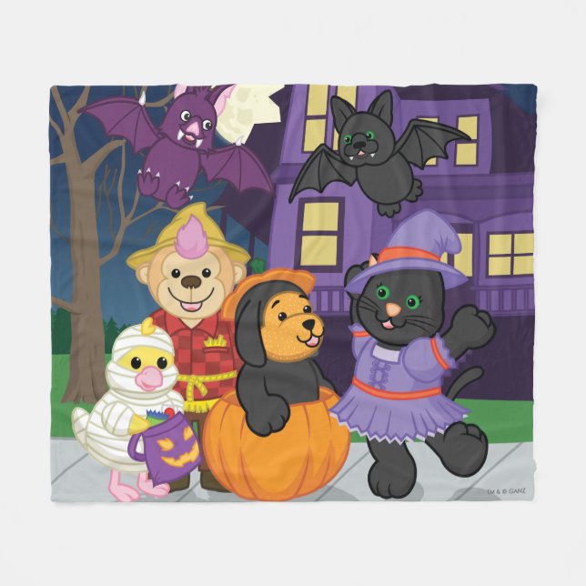 Webkinz Halloween Trick oder Leckerei Fleecedecke (Vorderseite (Horizontal))