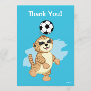 Webkinz   Meerkat, das Fußball spielt Dankeskarte