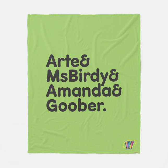 Webkinz Namen-Entwurf Fleecedecke (Vorderseite)