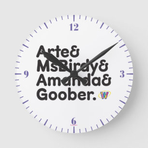 Webkinz Namen-Entwurf Runde Wanduhr