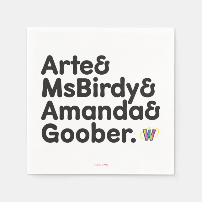 Webkinz-Namensgestaltung Serviette (Vorderseite)