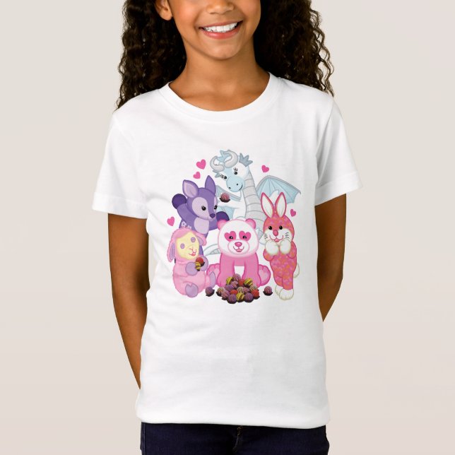 Webkinz Pets die Schokoladen Liebevalentines T-Shirt (Vorderseite)