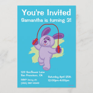 Webkinz Trauben-Soda-Welpen-überspringendes Seil Einladung