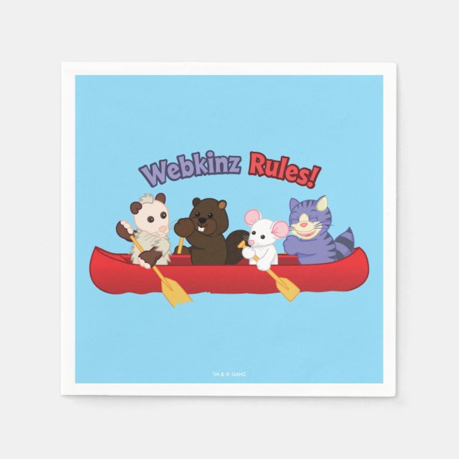 Webkinz | Webkinz Regeln Kanufahrt Serviette (Vorderseite)