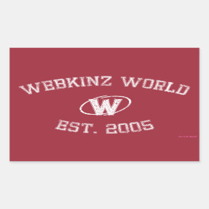 Webkinz World Est. 2005 Rechteckiger Aufkleber