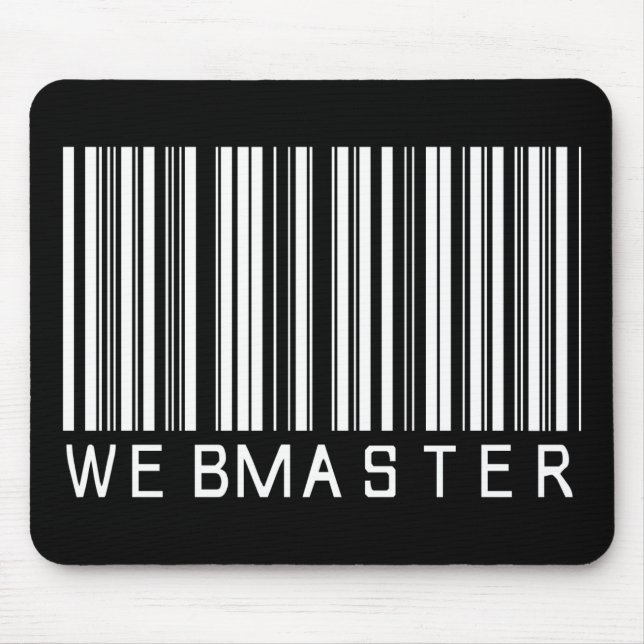 Webmaster-Bar-Code Mousepad (Vorne)