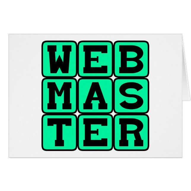 Webmaster, Web Architect (Vorderseite (Horizontal))