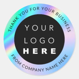 Webolograph mit benutzerdefiniertem Logo Vielen Da Runder Aufkleber