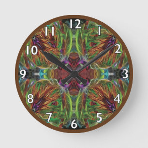 Webs and Weaves Runde Wanduhr