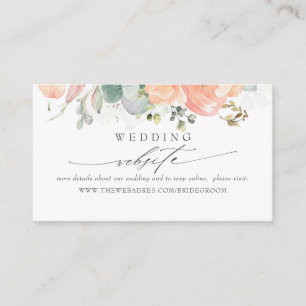 Webseite für Hochzeiten und Peach Foliage Visitenkarte