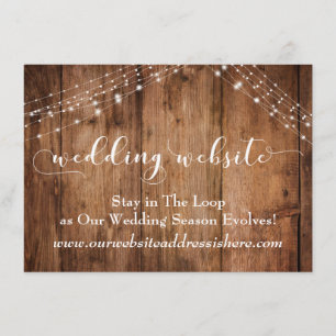 Webseite für Rustikale Braun- und Lichtereihen Begleitkarte