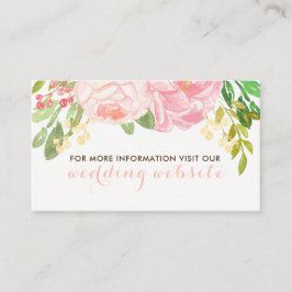 Website-Cards für hübsche Rosa und Schwarze Peonie Begleitkarte