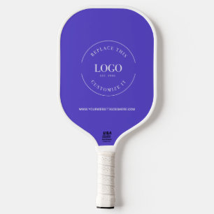 WEBSITE "Custom Business Logo" lila Pickleball Schläger