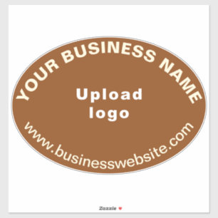 Website der Firma Brown Large Oval Shape Vinyl Aufkleber