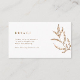 Website der Hochzeit im Herbst Begleitkarte