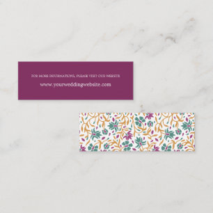 Website der indischen Blume Lila Mini Visitenkarte