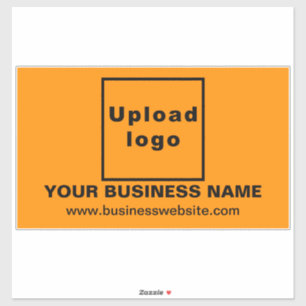 Website der Orange Large Rectangle Vinyl Aufkleber
