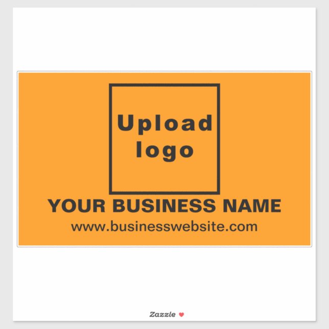 Website der Orange Large Rectangle Vinyl Aufkleber (Blatt)