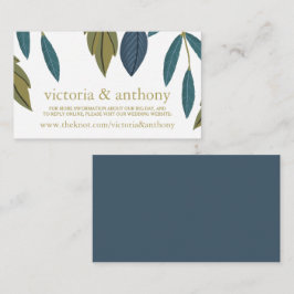 Website der Rustikalen Leaf Floral Wedding Begleitkarte