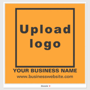 Website der Unternehmen zu Orange Large Square Vin Aufkleber