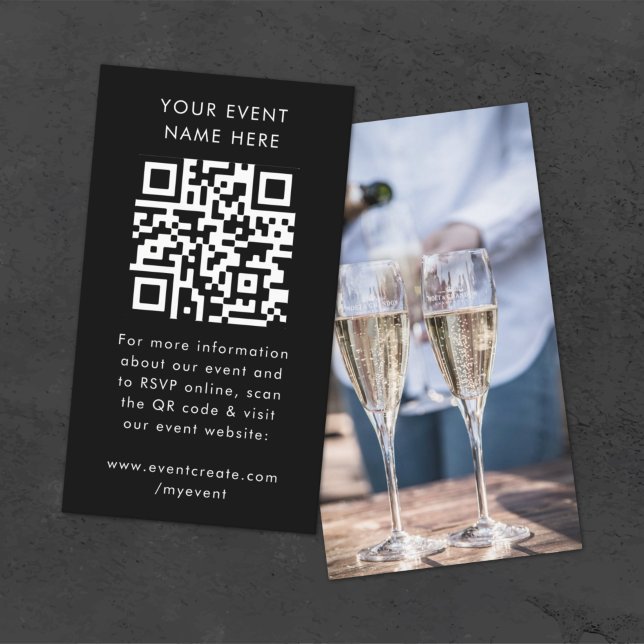 Website der Veranstaltung | Moderner QR-Code für s Begleitkarte (Versatile event invitation enclosure card template by Guava - simple, smart and customizable)