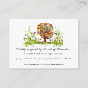 Website der Whimsical Wildblume Bloom Liebe Tree Begleitkarte