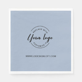 Website des Dusty Blue Custom Business Company Log Serviette