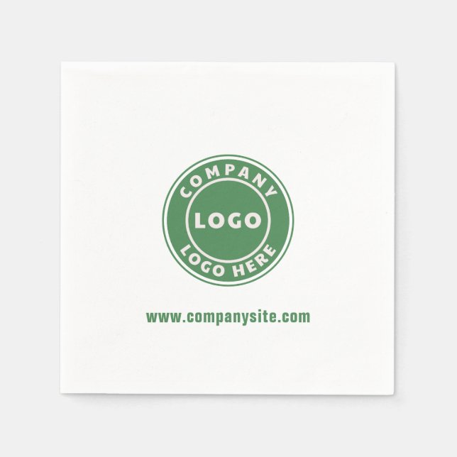 Website des Firmenbüropapiers hinzufügen Serviette (Vorderseite)