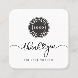 Website des Firmenlogos Kunde Vielen Dank für die  Quadratische Visitenkarte