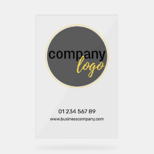 WEBSITE DES MINIMAL-UNTERNEHMENS-LOGO-BILDTELS ACRYLSCHILD