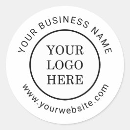 Website des modernen Unternehmens mit benutzerdefi Runder Aufkleber