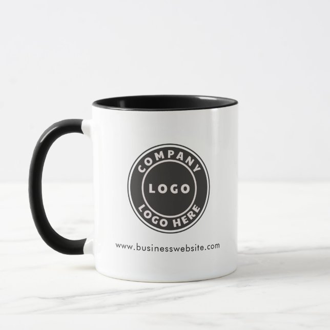 Website des modernen Unternehmens mit Firmenlogo Tasse (Links)