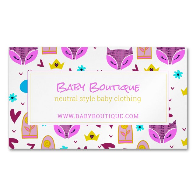 Website des Online-Shops für kleine Boutiquen Magnetische Visitenkarte (Vorderseite)