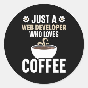 Website des Programmierers für Webentwickler-Code Runder Aufkleber