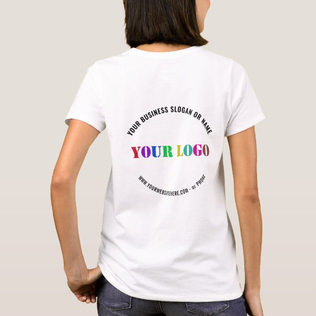 Website des Unternehmens mit Firmenlogo T - Shirt (Rückseite)