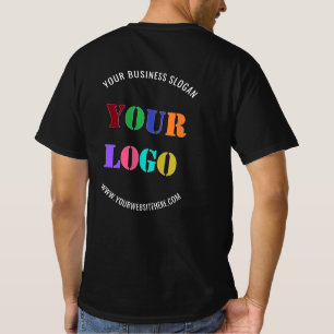 Website des Unternehmens mit Firmenlogo T - Shirt
