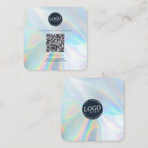 Website des Unternehmens QR Code Social Media Quadratische Visitenkarte