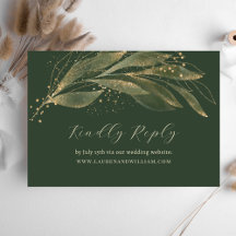 Website "Elegant Green Green Gold Wedding"