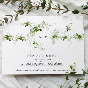 Website Eukalyptus Monogram Wedding RSVP Karte