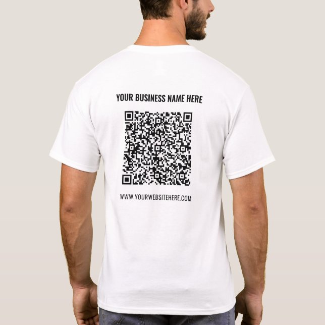 Website für den T - Shirt Ihrer QR-Codes (Rückseite)