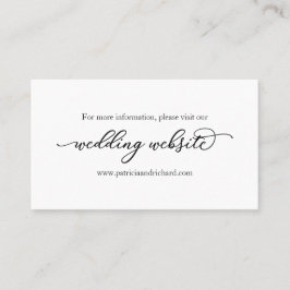 Website für Elegant Calligraphy Wedding Visitenkarte