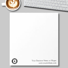 Website für Firmenlogo für kundenspezifische Zweck Notizblock