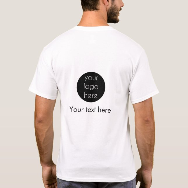 Website für Firmenlogo T-Shirt (Rückseite)