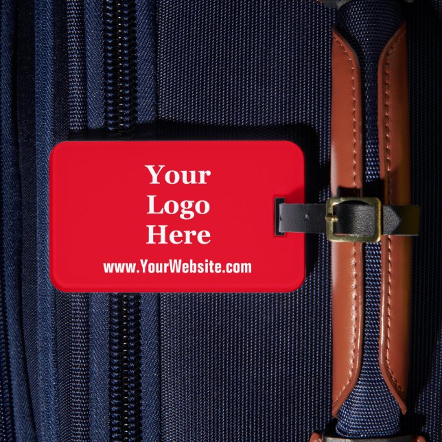 Website für Firmenlogos hell rot und weiß Gepäckanhänger (Vorderseite Insitu 4)